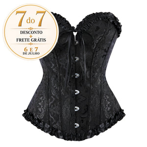 Corselet preto com laço