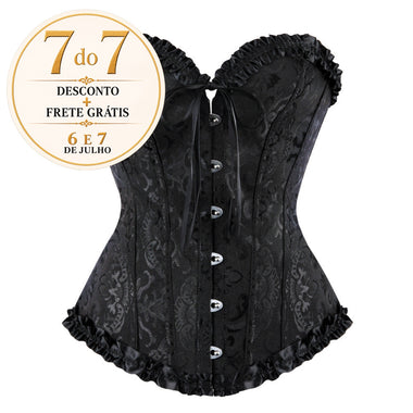 Corselet preto com laço