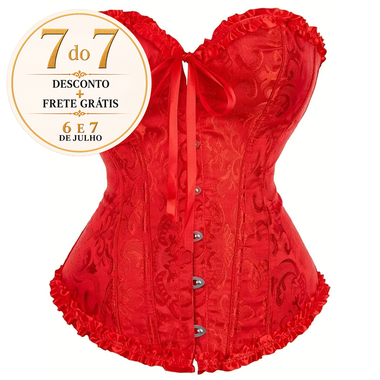 Corselet vermelho com laço