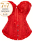 Corselet vermelho com laço