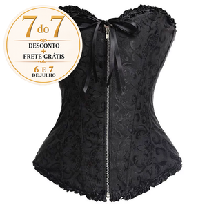 Corselet com laço e ziper