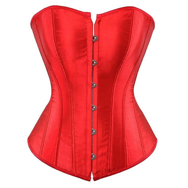 Corselet vermelho acetinado - frente