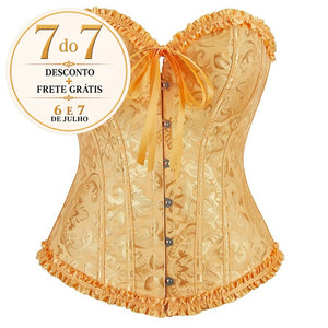 Corselet amarelo dourado com laço