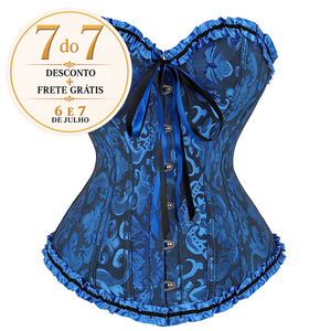 Corselet azul com laço
