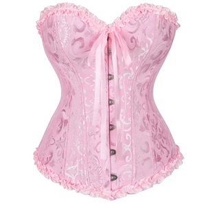 Corselet rosa com laço