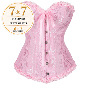 Corselet rosa com laço