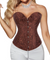 Corselet marrom acabamento em viés