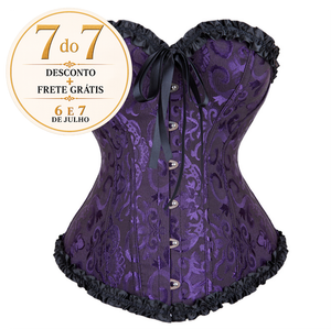 Corselet roxo com laço