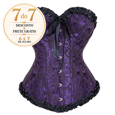 Corselet roxo com laço
