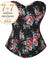 Corselet floral preto