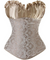 Corselet brocado e cetim