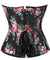 Corselet floral preto