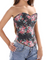 Corselet floral preto