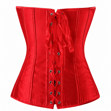 Corselet vermelho acetinado