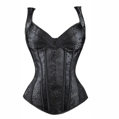 Corselet brocado com alças - frente