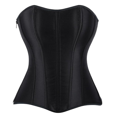 Corselet acetinado fechamento lateral