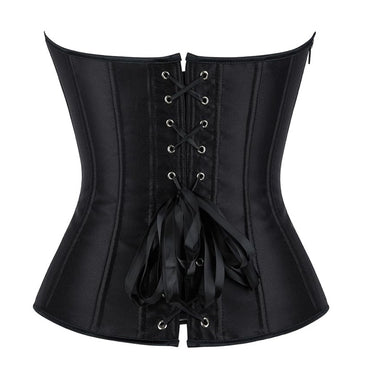 Corselet acetinado fechamento lateral