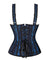 Corselet azul brocado