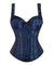 Corselet azul brocado