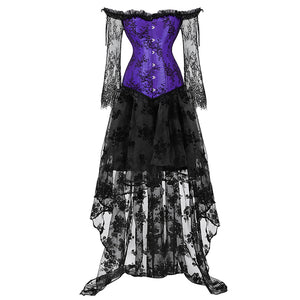 Corselet com mangas e saia