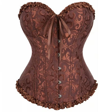 Corselet marrom com laço