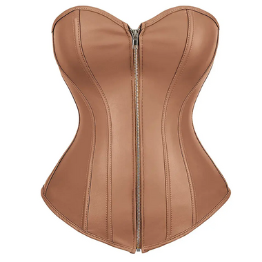 Corselet marrom com zíper