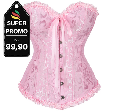 Corselet rosa com laço