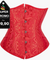 Corselet underbust vermelho brocado