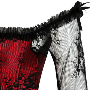 Corselet mangas de renda