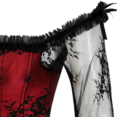 Corselet mangas de renda