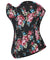 Corselet floral preto