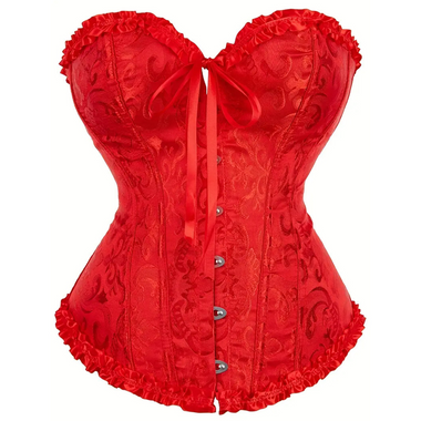 Corselet vermelho com laço