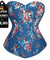Corselet azul floral