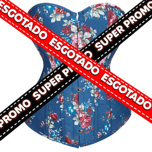 Corselet azul floral