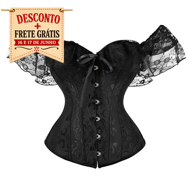 Corselet preto ombro a ombro