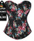 Corselet floral preto