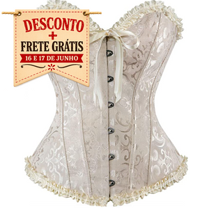 Corselet nude com laço