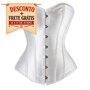Corselet branco acetinado