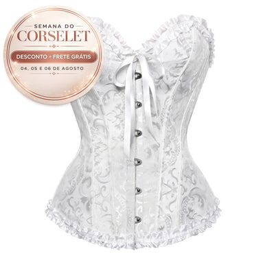 Corselet branco com laco - Semana do Corselet