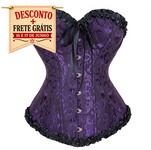 Corselet roxo com laço