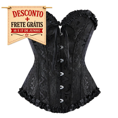 Corselet preto com laço