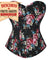 Corselet floral preto