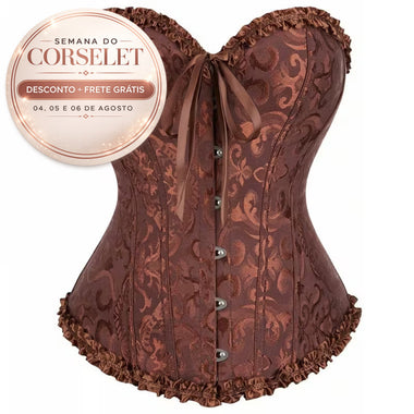Corselet marrom com laco - Semana do Corselet