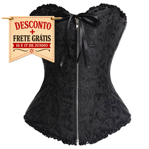 Corselet com laço e ziper