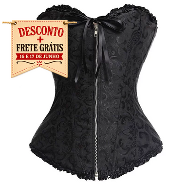 Corselet com laço e ziper
