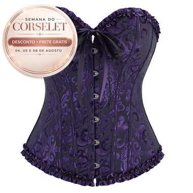 Corselet roxo com laco - Semana do Corselet