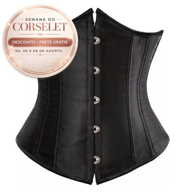 Corselet underbust acetinado - Semana do Corselet