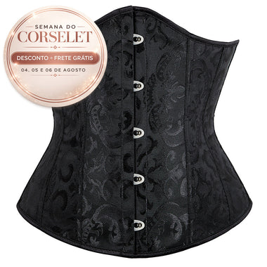 Corselet underbust brocado - Semana do Corselet