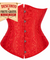 Corselet underbust vermelho brocado