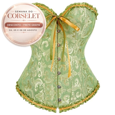 Corselet verde com laco - Semana do Corselet
